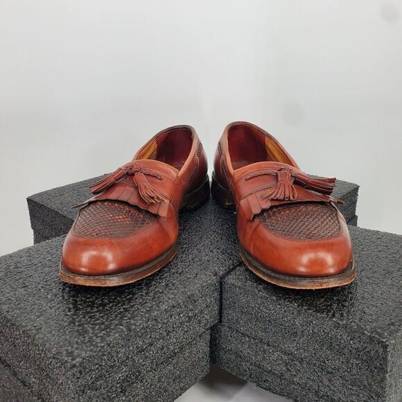 Allen Edmonds Cody Tassel Kiltie Loafers Shoes Leather Slip On Sz 11.5 D Brown - Picture 14 of 14